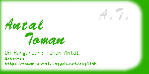 antal toman business card